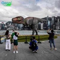 Gecai Museum 3d Véritable Robot Réaliste Animatronique Dinosaure Grand T-rex Dinos Statues Modèle Pour Parc