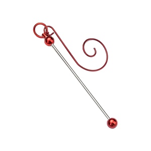 <b>Creative</b> Beaded Hooks for Christmas Tree Decorations, DIY Metal Hooks, Festive Ornament Hangers, Holiday Craft Supplies - Product Image 2