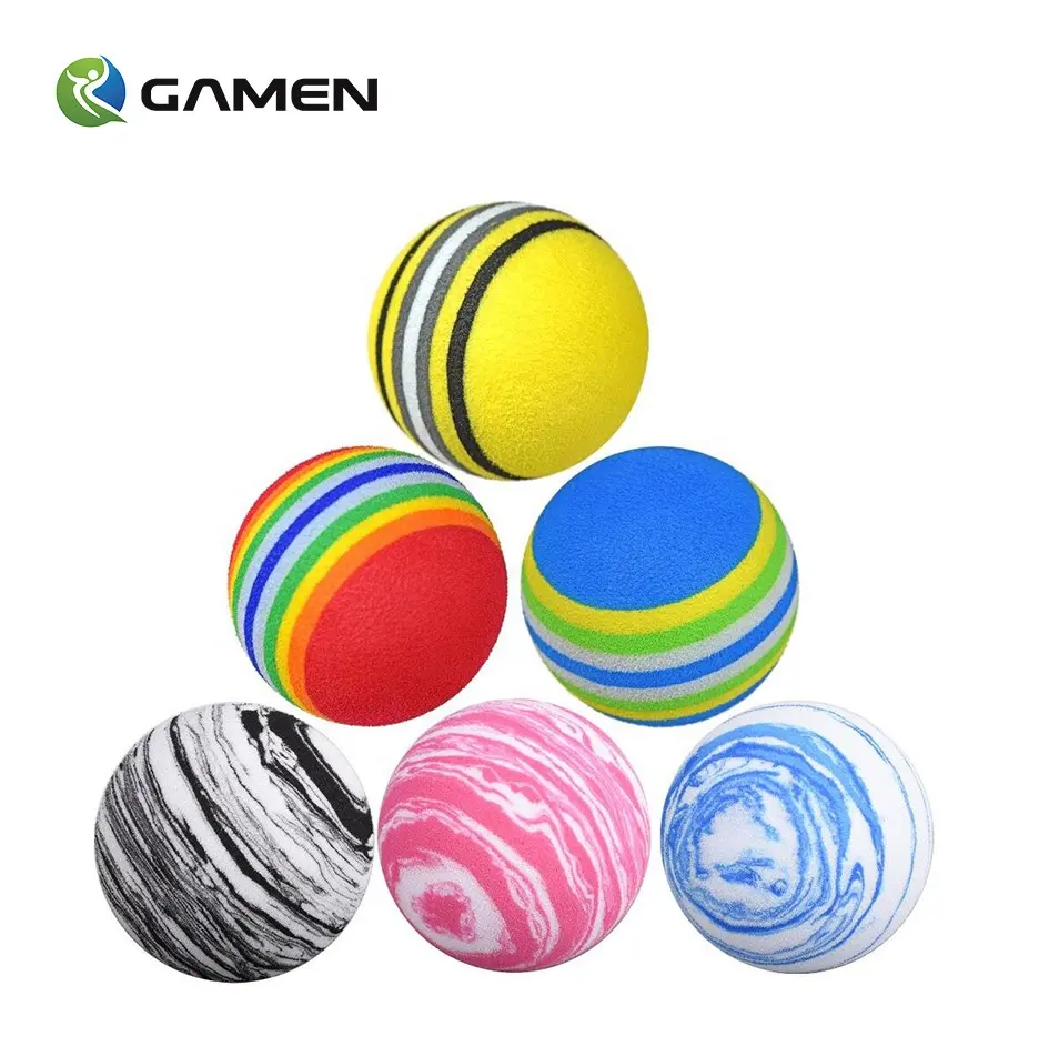 Gamen Goedkope Multi Color Rainbow Zachte Spons Indoor Praktijk Water Kleurrijke Training Eva Foam Golfballen