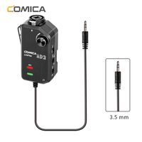 Adaptateur audio préamplificateur de microphone CoMica LinkFlex AD2 XLR /6.35mm-3.5mm pour appareil photo, smartphone, interface de guitare, universel