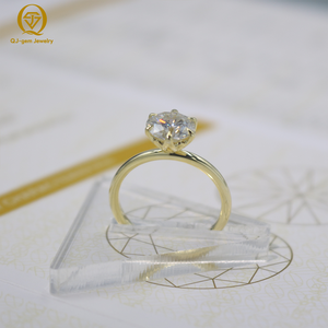 Diamante de Laboratorio de Corte Redondo Clásico con Engaste de Seis Puntas en Oro de 18K de Lujo, con Certificado IGI, Color D, Claridad VVS, Personalizado para Regalo - Product Image 2