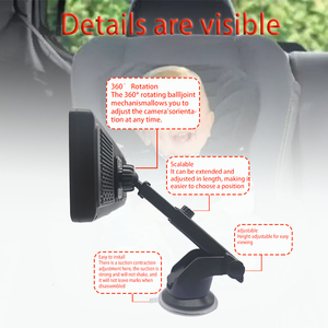 Bé xe máy ảnh ghế sau 6.8 "Màn hình hiển thị HD rõ ràng Wide <span class=keywords><strong>View</strong></span> IR tầm nhìn ban đêm phía sau phải đối mặt với ghế máy ảnh - Product Image 3