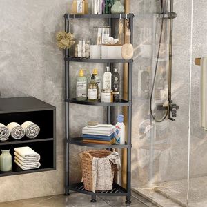 Salle de bain <span class=keywords><strong>Coin</strong></span> Angle Droit Triangle Multi-niveaux Rack Nourriture Snack Livre Étagère de Rangement dans la Cuisine Salon Chambre - Product Image 6