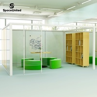 SpaceUnited Modern Style Furniture Transparent Glass and Aluminum Office Partitions
