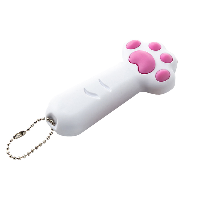 3-in-1 Eco-Friendly USB Charging Interactive Plastic Cat Toy Paw Shape Laser Pointer for Cats