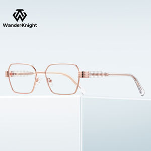 Monturas de Gafas Metálicas para Mujer, Nuevo Diseño, Venta al por Mayor, 3161, Moda, Lujo, Alta Calidad, Ópticas, TR90, Anti-Luz Azul - Product Image 3