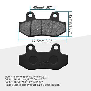 GOOFIT Bremsbeläge, Ein Paar für Bremssystem, Ersatz für 150cc 200cc 250cc Roller, Go-Kart, ATV, Dirt Bike, Pit Bike - Product Image 2