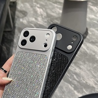 Coque de téléphone scintillante pour iPhone 17, étui de protection brillant pour iPhone 17 Air, 17 Pro Max, 16, 16 Plus, 15, 14, 13, 12