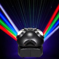 36W RGBW 4-in-1 Mini LED Moving Head Beam Bühnenlicht DMX512 Soundsteuerung Stroboskop-Effekt DJ Disco Party Bar Club