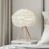 Lampe de table LED en métal de style nordique moderne avec corps en fer écologique à intensité variable pour chambres à coucher