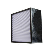 Venta caliente reemplazo de aire filtro Hepa partición de papel Mini plisado marco de aluminio verdadero Filtros de alto flujo de aire