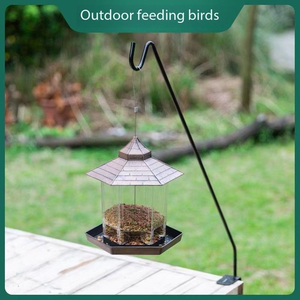 Mangeoire à graines pour oiseaux sauvages pour balcon suspendu pour oiseaux - Product Image 2