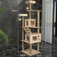 Capsule spatiale d'une seule pièce arbre à chat multicouche en bois étagère pour chat un grand cadre d'escalade pour chat fournitures pour animaux de compagnie