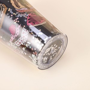 Lovely 450ml Four Color Sweet Dessert Themed Double Wall <b>Plastic</b> Straw Tumbler with Decorative Multicolor Confetti Filled Dome - Product Image 6