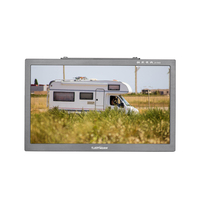 Monitor TV Mobil 24 Inci untuk Bus, Layar Iklan dengan Speaker Terintegrasi, Multimedia Android di Atap Mobil