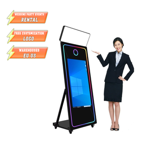 Meilleur photomaton à lumière LED à écran tactile avec <span class=keywords><strong>imprimante</strong></span> <span class=keywords><strong>pour</strong></span> appareil photo compatible avec le miroir de plus grande taille de l'<span class=keywords><strong>iPad</strong></span> et logiciel inclus - Product Image 1
