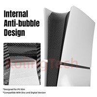 Nouveau moyen autocollant Film de Protection latérale autocollant pour PS5 Slim Console barre latérale autocollant décalcomanie couverture pour PS5 Silm Console