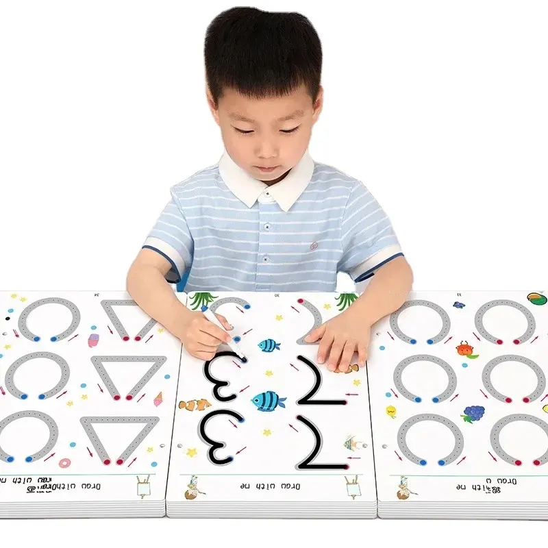 Mainan gambar kustom Model baru kartu latihan menulis mainan edukasi anak-anak lainnya