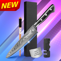 Couteau de chef japonais Full-Tang en acier d'importation Aus-8 à haute teneur en carbone 67 couches Vg10 Couteaux de chef en acier damas pour les États-Unis