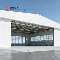 Hangar d'avion en structure acier, entrepôt robuste Q345B, bâtiment industriel de stockage et de distribution