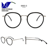 Monture optique complète en métal et acétate, taille 68-22-138, personnalisable OEM, anti-lumière bleue, pour adultes unisexes, fabricant professionnel