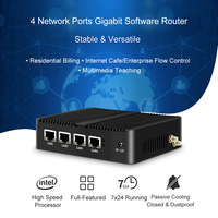 Xcy — Mini PC industriel Fanless, routeur pour pare-feu PFsense Gateway, intel N2830, 4 Ports Ethernet Lan, pour serveur réseau Linux