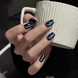 Ensemble de vernis à ongles gel effet œil de chat, 6 couleurs, bleu pailleté, sirène, holographique, translucide, effet œil de chat avec aimant, gel UV à retirer par trempage - Product Image 5