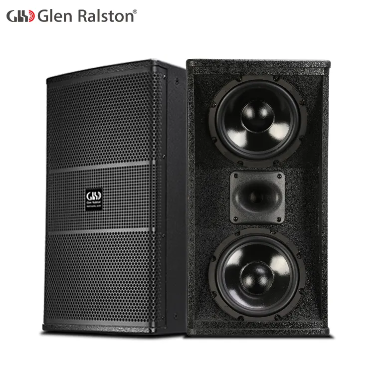 Glen Ralston Professional KTV Home Karaoke System stage speaker Double 8 inch loudspeaker box