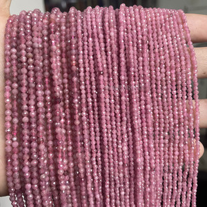 แฟชั่นพลอยผสมทัวร์มาลีน AAA สำหรับทำสร้อยคอ DIY ทำเครื่องประดับ2mm 3mm 4mm ยาว38cm 15" - Product Image 4