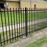 Clôture de jardin en fer forgé noir, panneaux décoratifs faciles à assembler, grillage en acier galvanisé pour la sécurité de la maison, de la ferme et de la piscine