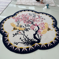 Modern Home Decor Area Rug for Living Room Bedroom Hand Tufted Wool Bamboo Silk Tencel Handmade Floor Carpet