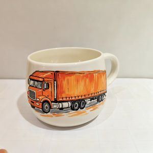 Tùy Chỉnh Gốm Cốc Cà Phê-Handmade Với Ô Tô Vận Chuyển Semitrailer Hình Ảnh Mô Hình Cho Kỳ Nghỉ Quà Tặng - Product Image 6