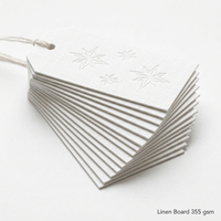 Étiquettes de vêtements en carton 355 g/m² pour Noël, impression personnalisée du logo avec code-barres, étiquettes volantes blanches - Fournisseur de détail et de gros pour les fêtes, livraison gratuite