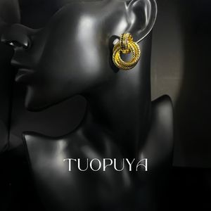 Ensemble collier et boucles d'oreilles en or de style européen et américain, bijoux sertis de diamants - Product Image 4