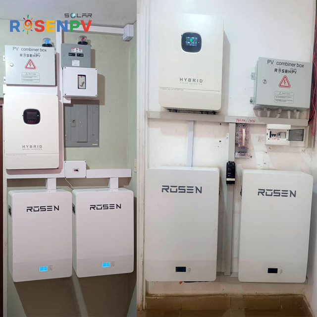 5kW AC Coupled Hybrid Solar Power System with Battery for Household Applications
