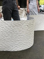 Revêtements muraux en pierre flexible en argile écologique personnalisés pour murs extérieurs et intérieurs, motif tissu brut