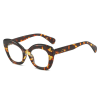 HS3662 1pc Lunettes de lecture correctrices unisexes style Oprah, monture en plastique PC mince anti-lumière bleue, verres papillon, pour presbytie