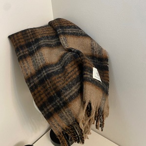 Écharpe en <span class=keywords><strong>fausse</strong></span> <span class=keywords><strong>fourrure</strong></span> <span class=keywords><strong>de</strong></span> cachemire à carreaux Maillard pour femmes, nouvelle collection automne-hiver, <span class=keywords><strong>haut</strong></span> <span class=keywords><strong>de</strong></span> <span class=keywords><strong>gamme</strong></span>, polyvalente, épaisse, chaude, cache-cou - Product Image 5