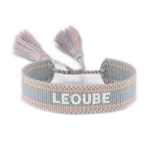 Bracelet brodé avec motif de texte personnalisé pour cadeau de mariage, bijoux de fête - Product Image 6