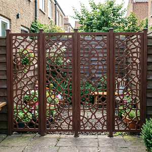 Valla Decorativa Exterior <span class=keywords><strong>de</strong></span> WPC para Jardín y Patio, Panel <span class=keywords><strong>de</strong></span> Privacidad Resistente a <span class=keywords><strong>la</strong></span> Intemperie y <span class=keywords><strong>de</strong></span> Larga Duración - Product Image 5