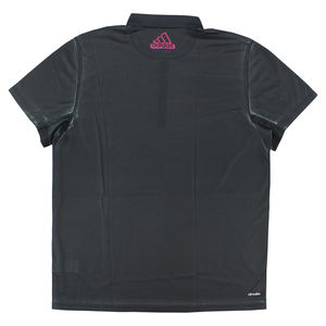   Polo Adidas Adizero para Hombre, Negro/Rosa Neón, Talla XL, Cómodo, Transpirable, Corto, Tejido de Seda y Spandex, Color Sólido |   100% Auténtico - Product Image 1