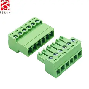 Welding free butt joint 15edgrk 3.5mm plug in terminal block 2edgkp with between male and female terminal block