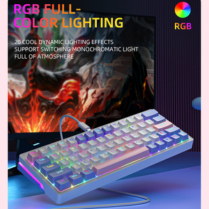 ZA63 Pro 63-Key RGB Backlit Wireless Mechanical Gaming Keyboard 2000mAh Battery N Key Rollover Hot Swappable for Office Typing M - Product Image 2