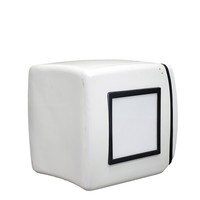 Boîte de livraison alimentaire carrée en fibre de verre avec serrure, boîte lumineuse à trois côtés pour coffre de moto et de trottinette électrique