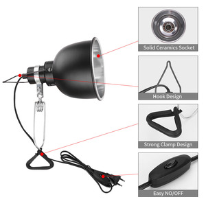 Lampe chauffante pour reptiles, tortues et lézards, à fixation par <span class=keywords><strong>pince</strong></span> ou suspendue, DG01 - Product Image 2
