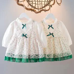वसंत नई लड़की पुष्प कपड़े बच्चों बच्चों शिशु स्पंदन आस्तीन 4 साल की लड़की कपड़े डिजाइन