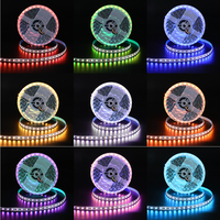 Harga Pabrik Grosir 18W/M 24V 12mm Smart Smd 5050 Led Rgb Led Smart Light Strip Lights Rgb+W+WH 5050 60D 5in1 Warna 5m