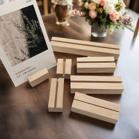 Support de calendrier en bois de hêtre de haute qualité de la marque FQ, support de photo, support de carte de visite, support de carte de menu en bois, base en bois