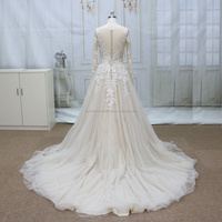 Zhizhongshan — robe de mariée à manches longues, ligne A en dentelle,