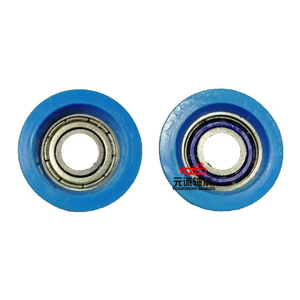 Rodillo de ventana de puerta corredera de fábrica china, rueda de plástico de nailon, rodamiento 696zz, rodillo colgante, placa de cubierta de hierro <span class=keywords><strong>para</strong></span> armario de pared - Product Image 4